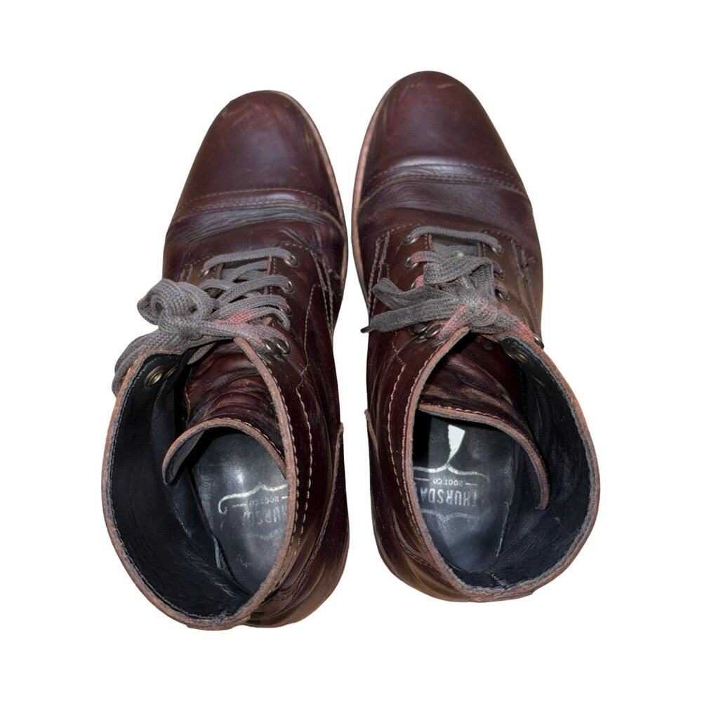 Thursday Boot Company CAPTAIN Brown Leather Cap Toe Combat Boots   Size: US 9.5 - Picture 6 of 8
